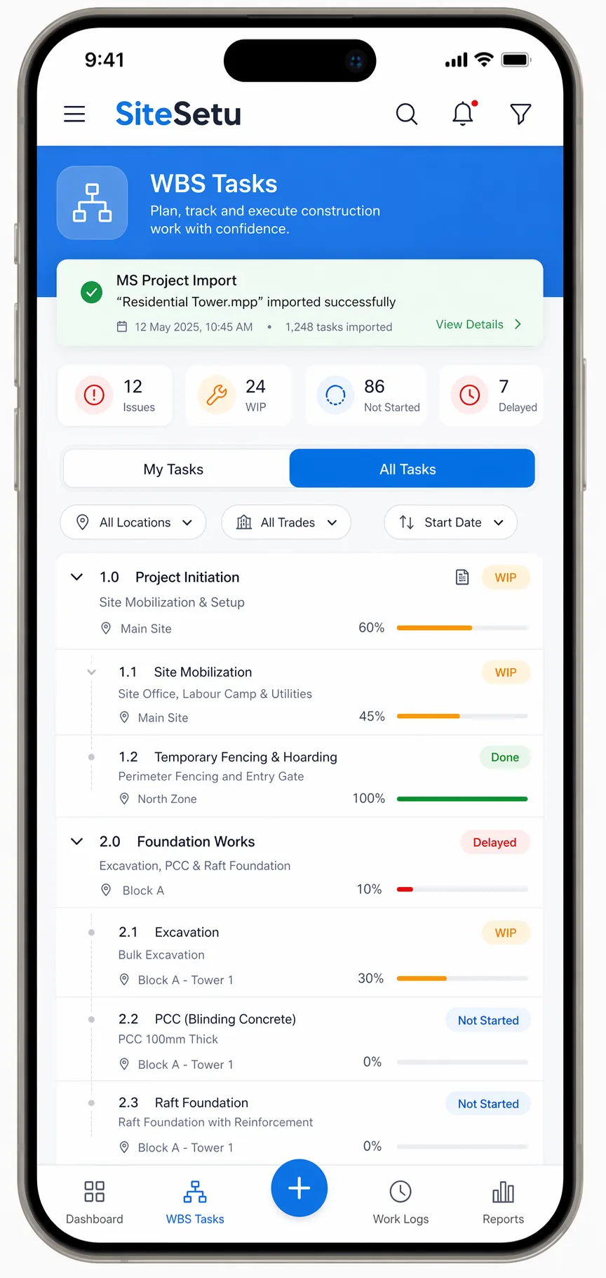 Task management on mobile