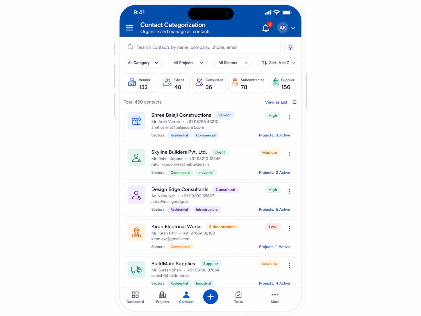 CRM tags and categories
