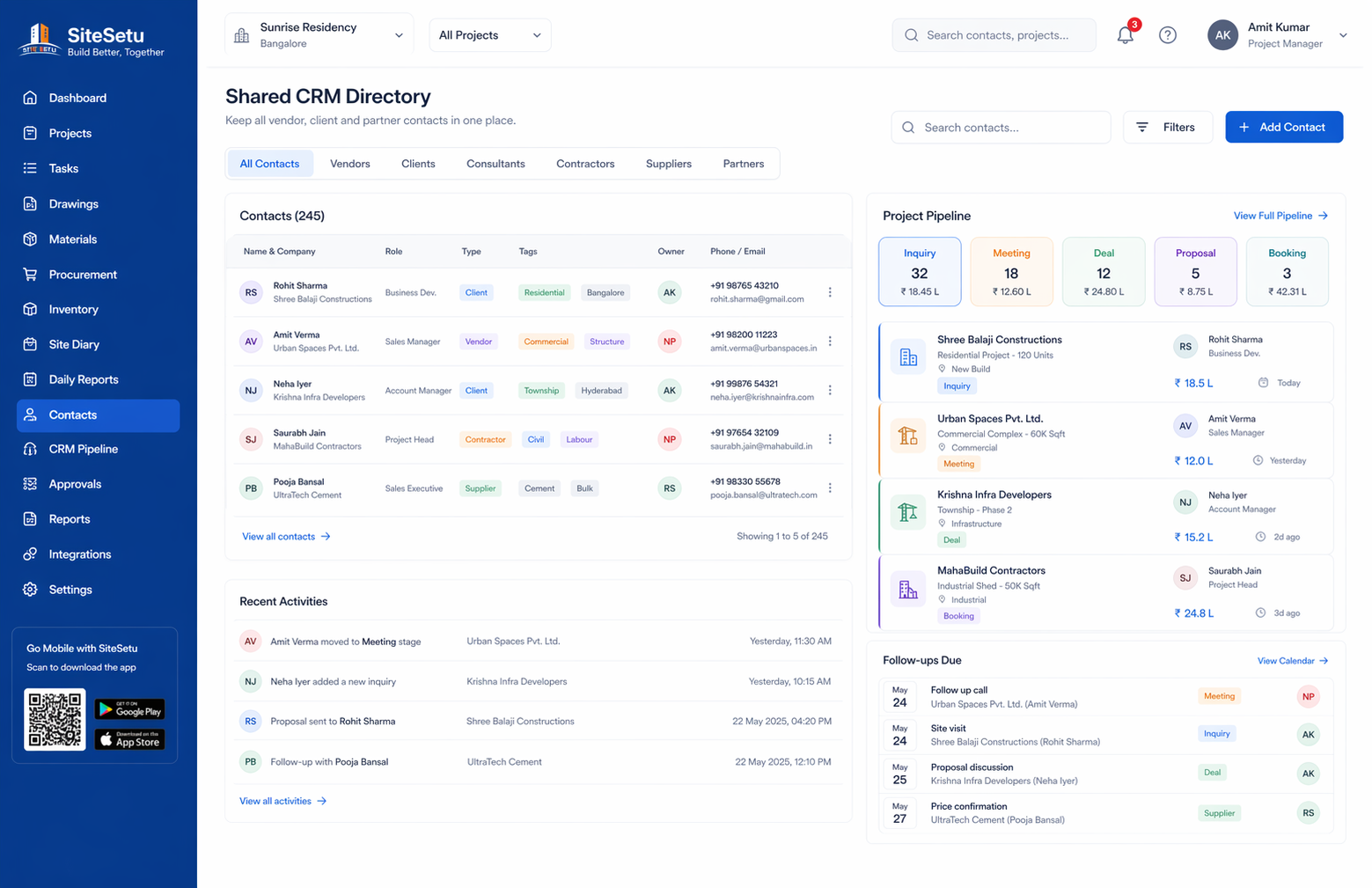 CRM dashboard illustration