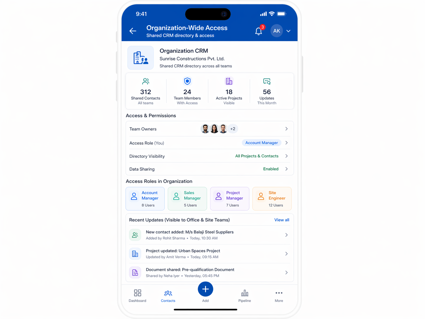 Shared CRM access
