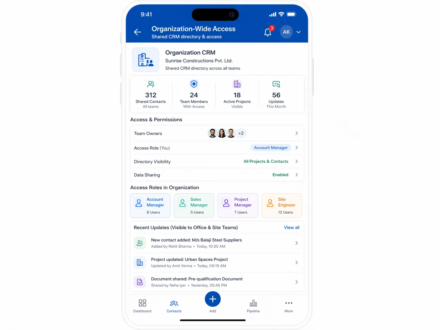 Shared CRM access