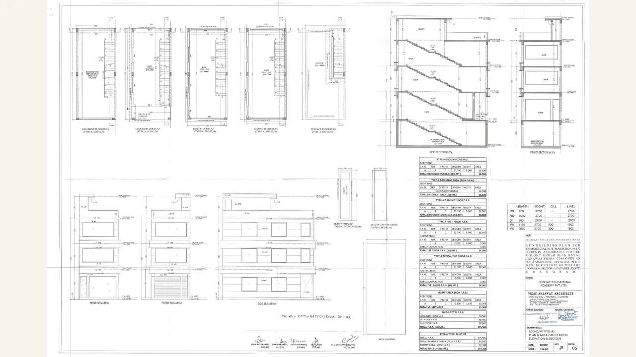 3B HOMES CORNER HUB commercial sco building plan shown in the completed visual audit