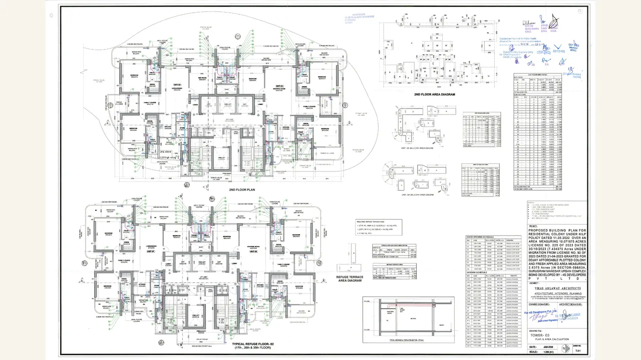 4S The Aurrum Building plan-tower-3 plan-1 29-08-2024 drawing PDF