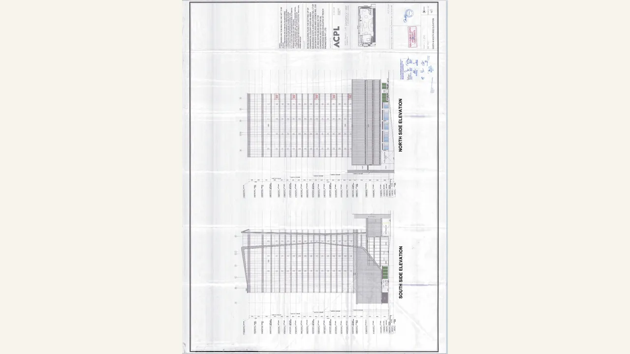 AIRIA north side elevation plan