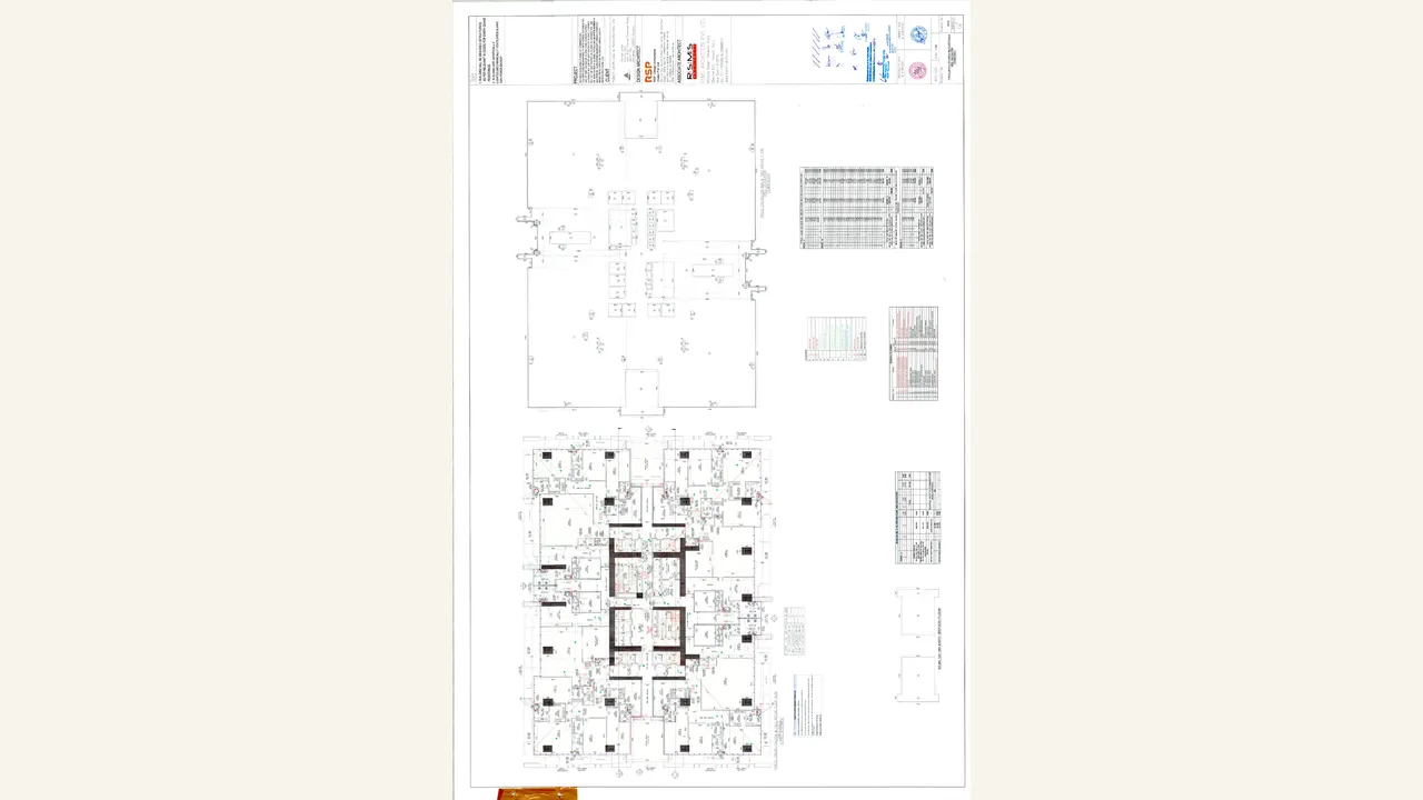 Audited typical-floor and area-calculation sheet for Alura Tower East