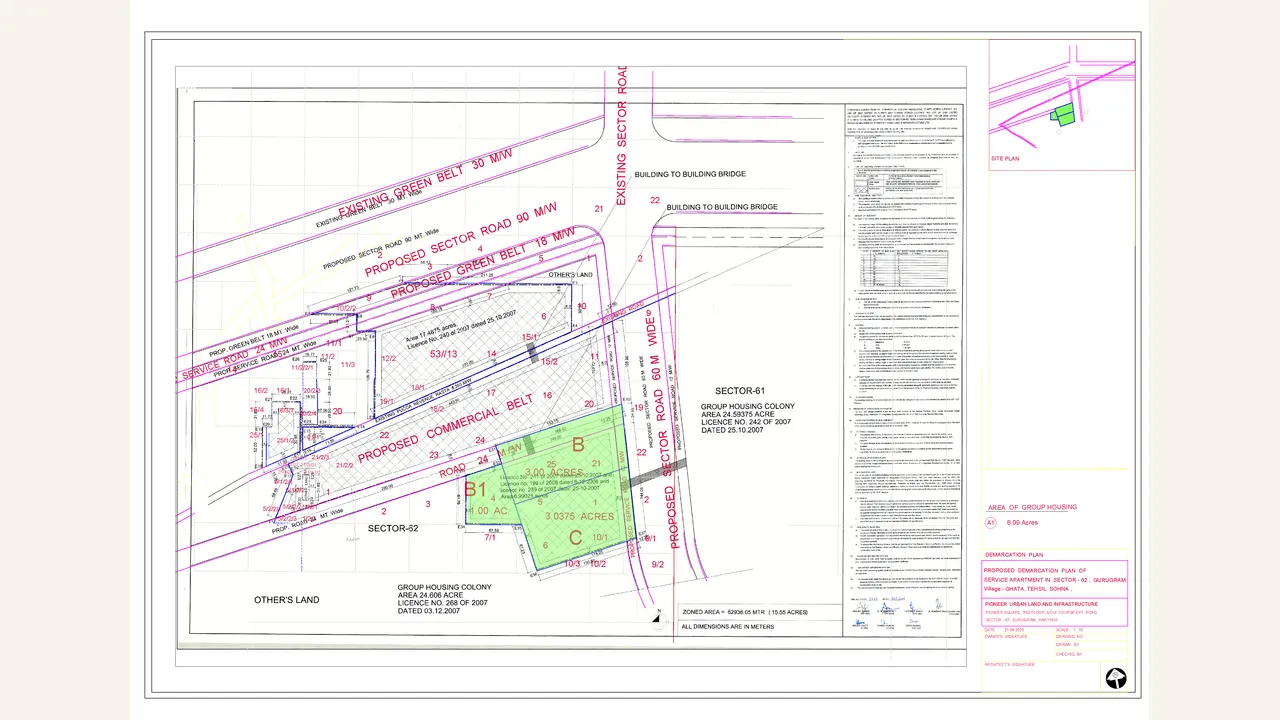 Audited parcel-demarcation plan for Alura