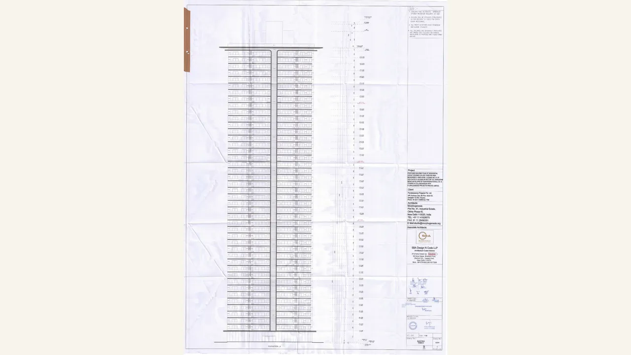 Tower 01 elevation A visually verified for Aquaria at AIPL Lake City