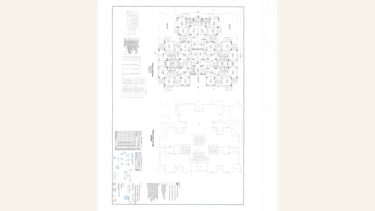 Tower H typical-floor plan visually verified for Aster Avenue 36 Phase 2
