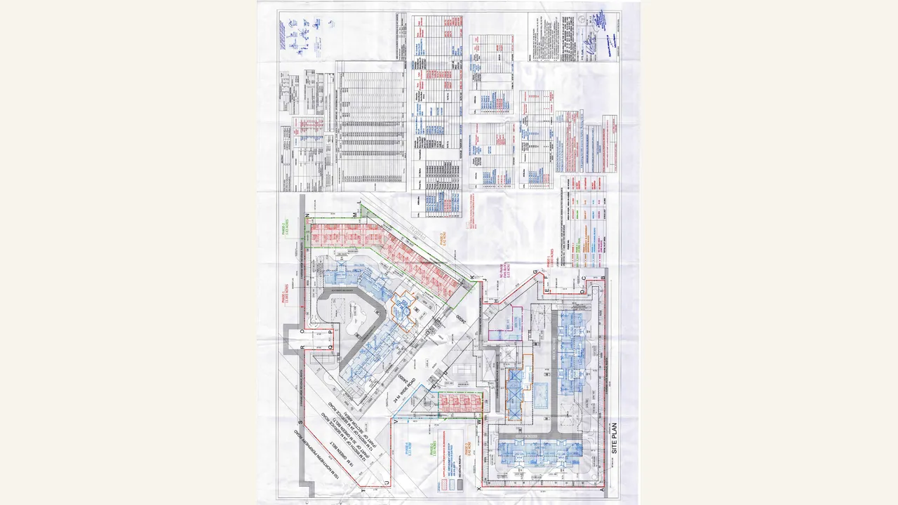 Audited broader group-housing site plan that visibly includes the Phase 2 villa area