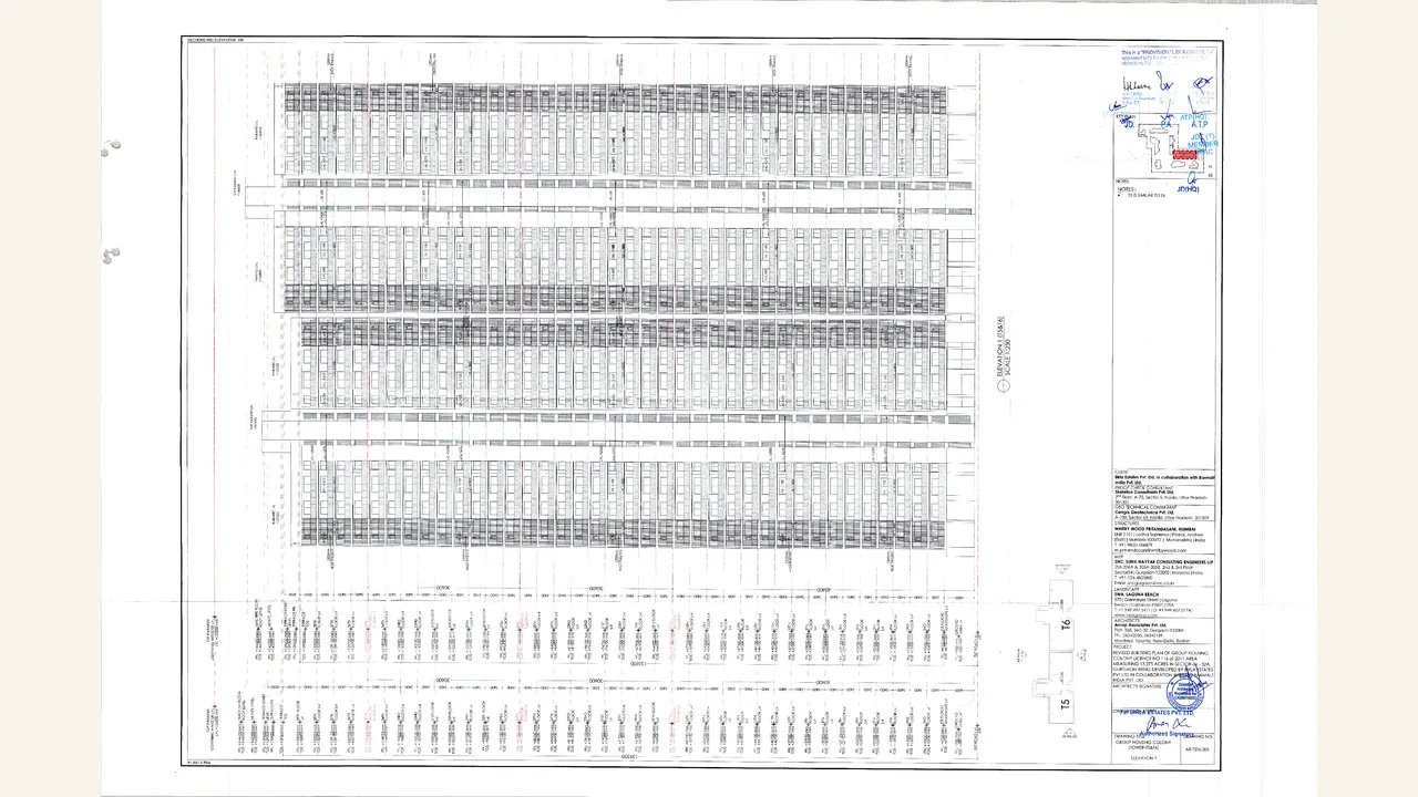 TOWER 5 \u0026 6 ELEVATION 1 drawing for Birla Arika Phase 2