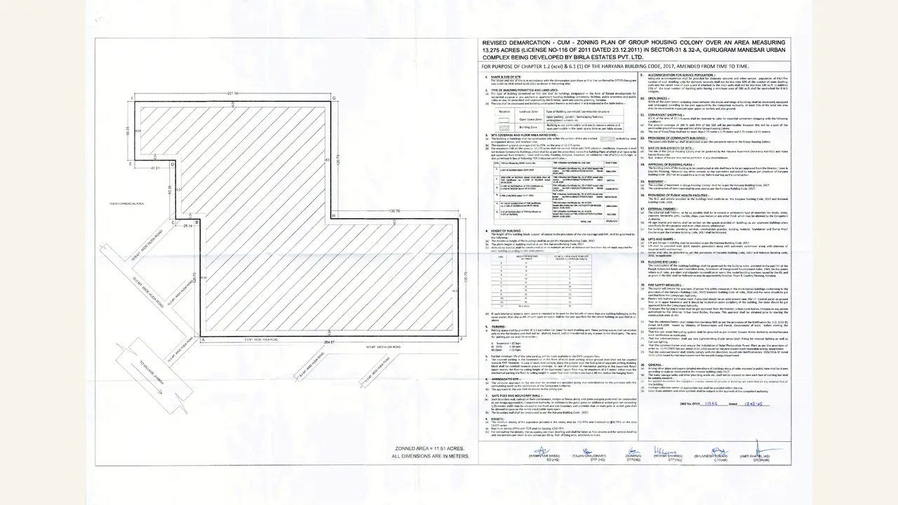 DEMARCATION PLAN drawing for Birla Arika Phase 2