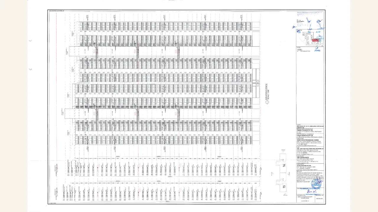 TOWER 5 \u0026 6 ELEVATION 2 drawing for Birla Arika Phase 2
