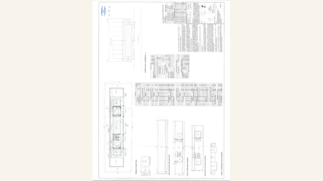 TERRACE PLAN drawing for BPTP Green Oaks Boulevard II