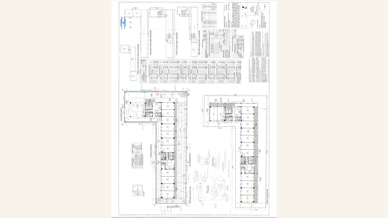 FLOOR PLANS (GF AND FF) drawing for BPTP Green Oaks Boulevard