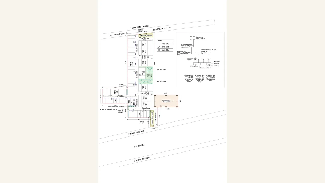 SERVICE PLANS SHOWING THE SERVICES ON THE LAYOUT PLAN for COUNTRYSIDE PROPERTIES PRIVATE LIMITED; Village Maidawas, Sector 65, Gurugram