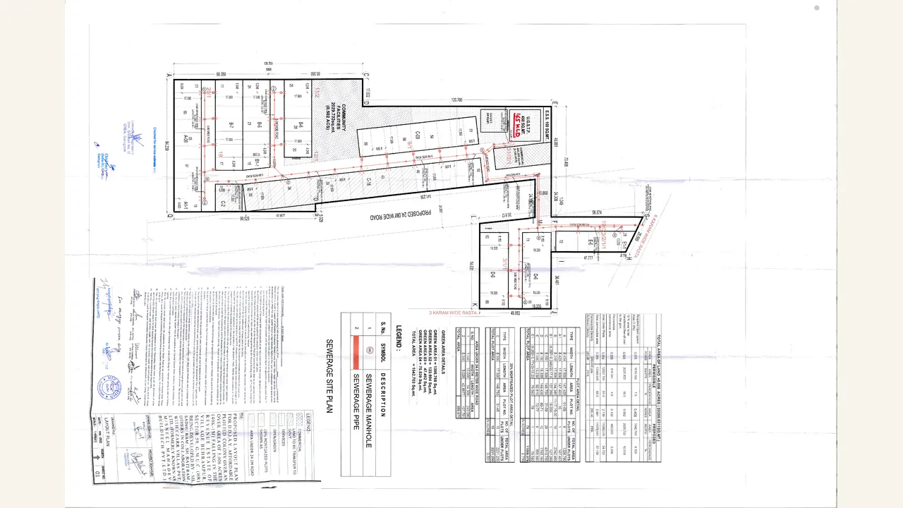 SEWRAGE SITE PLAN for CZARR VILLAS 59
