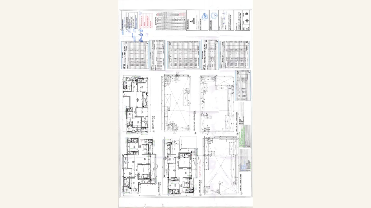 Three- and four-bedroom unit plan for DALCORE THE FALCON
