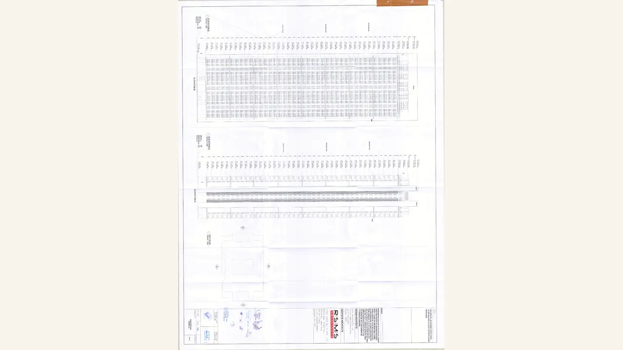 DLF PRIVANA SOUTH architectural elevation drawing shown in the completed visual audit
