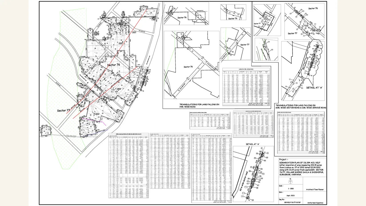 DLF PRIVANA SOUTH site, layout or services plan shown in the completed visual audit