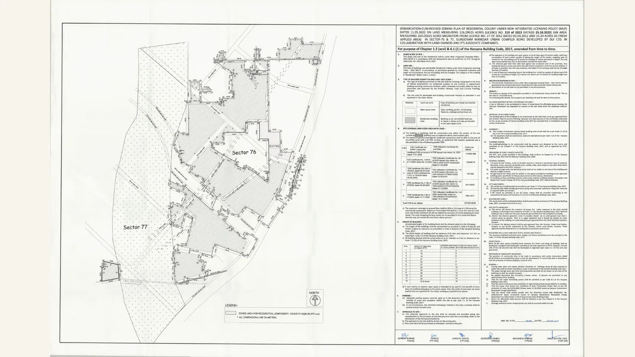 DLF PRIVANA WEST — approved plans