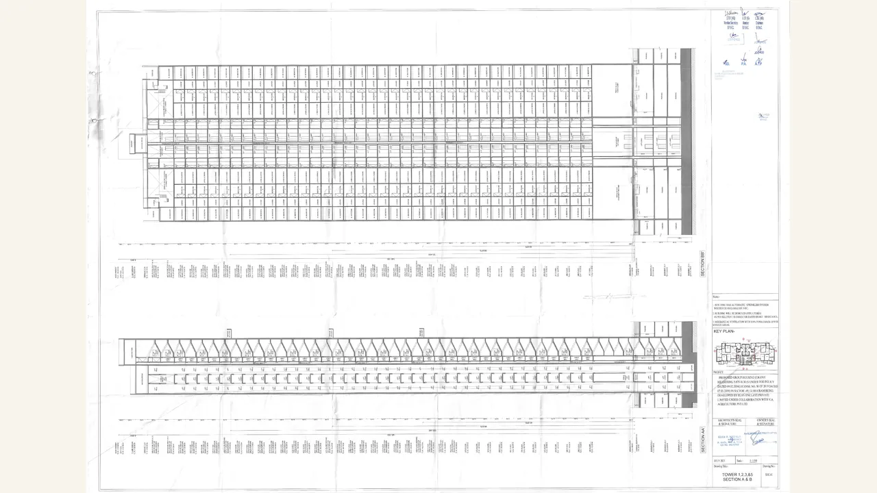 Audited tower-section drawing for Elan The Statement