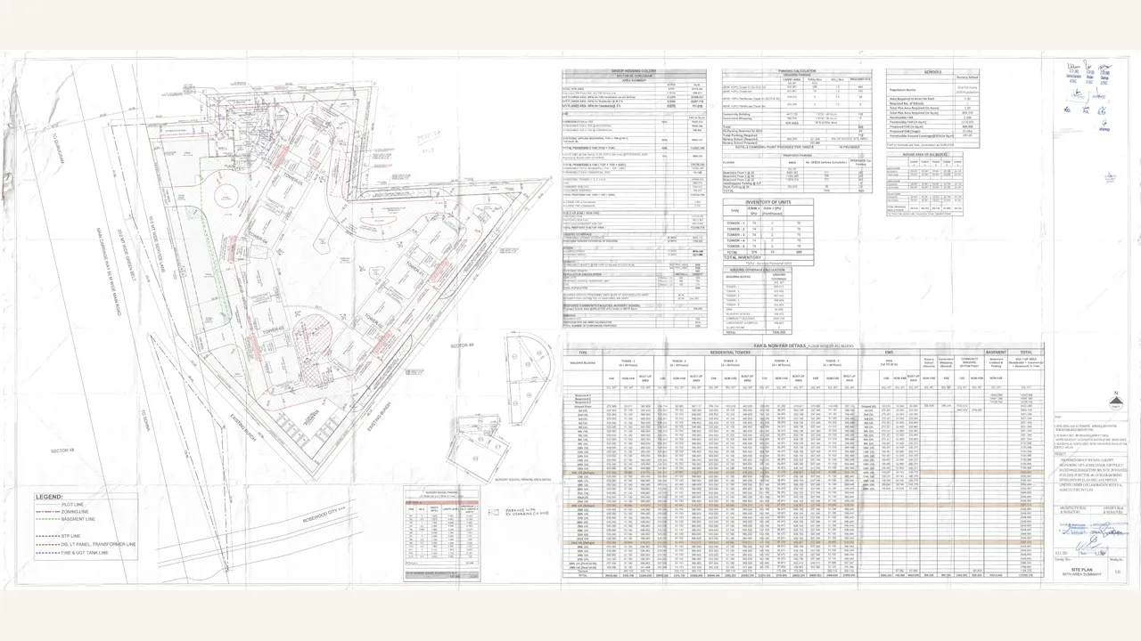 Elan The Statement — approved plans