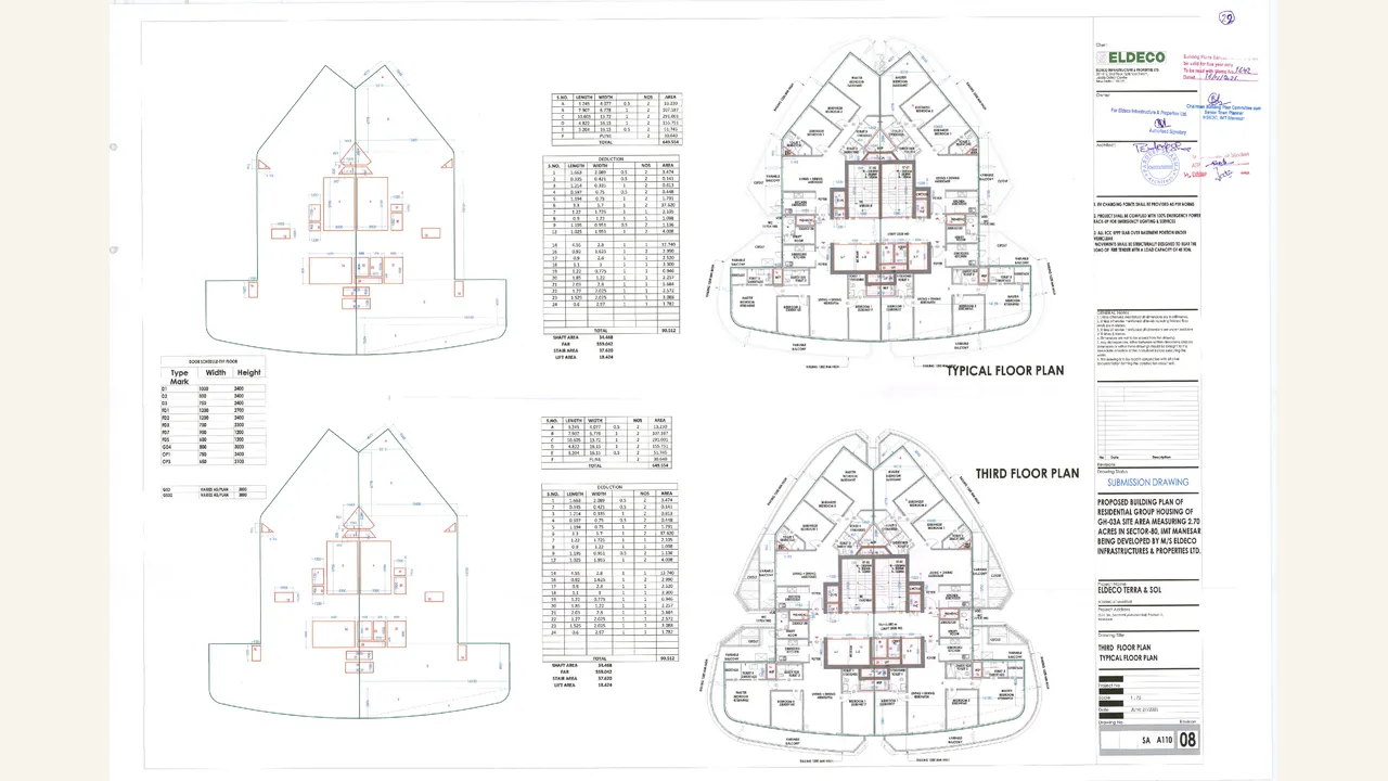 Typical floor plan visually verified for Eldeco Terra \u0026 Sol
