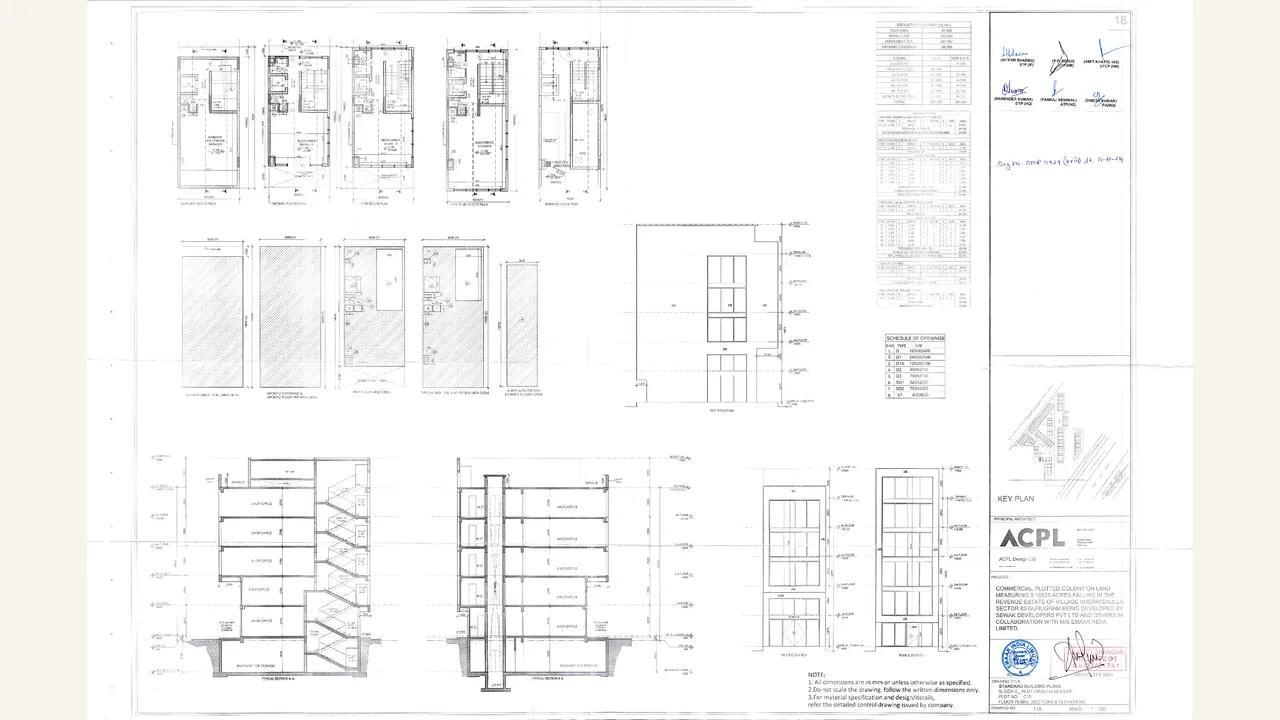EMAAR BUSINESS DISTRICT 83 architectural building plan sheet shown in the completed visual audit