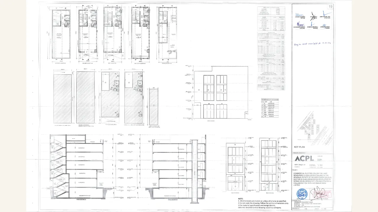 EMAAR BUSINESS DISTRICT 83 architectural building plan sheet shown in the completed visual audit