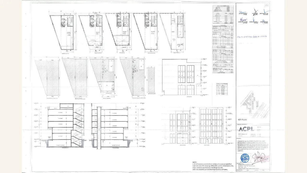 EMAAR BUSINESS DISTRICT 83 architectural building plan sheet shown in the completed visual audit