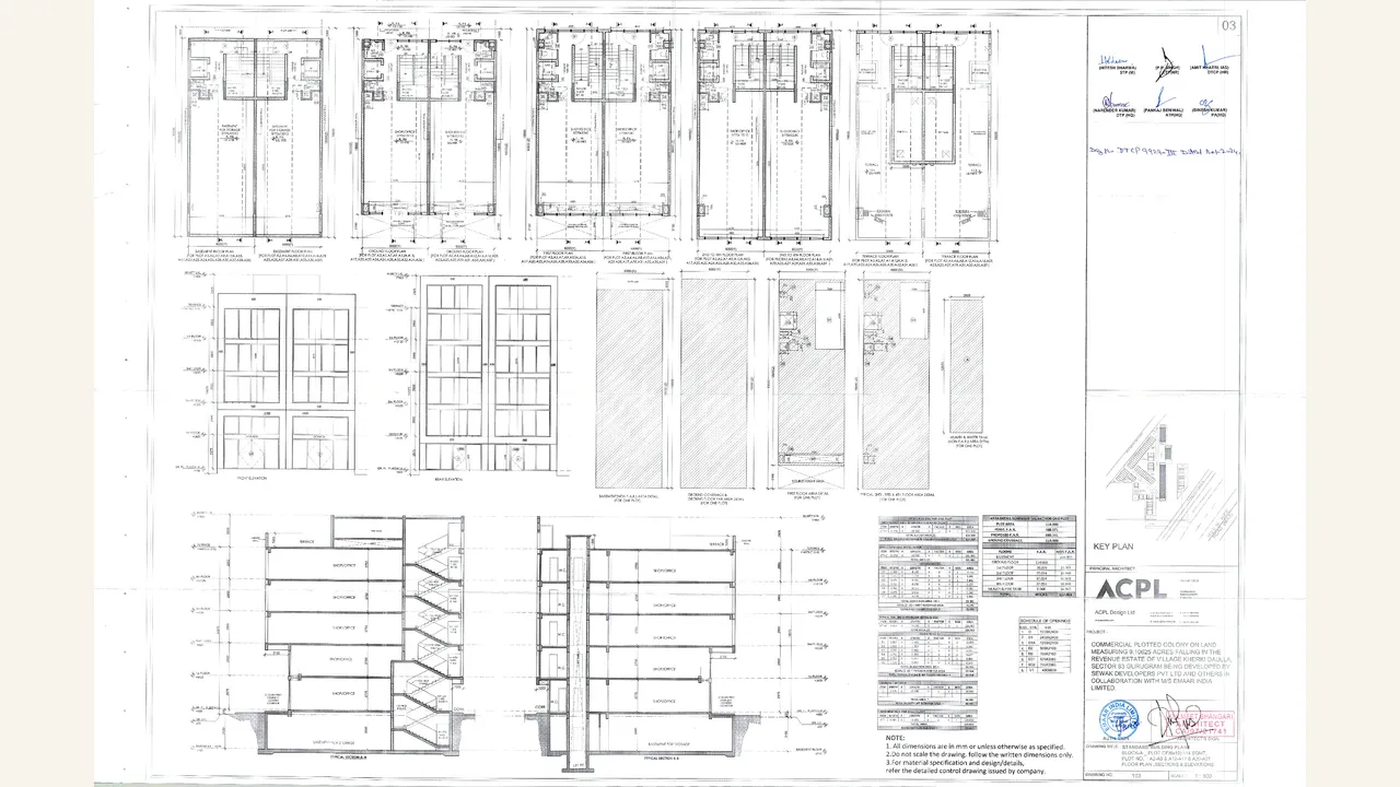 EMAAR BUSINESS DISTRICT 83 architectural building plan sheet shown in the completed visual audit