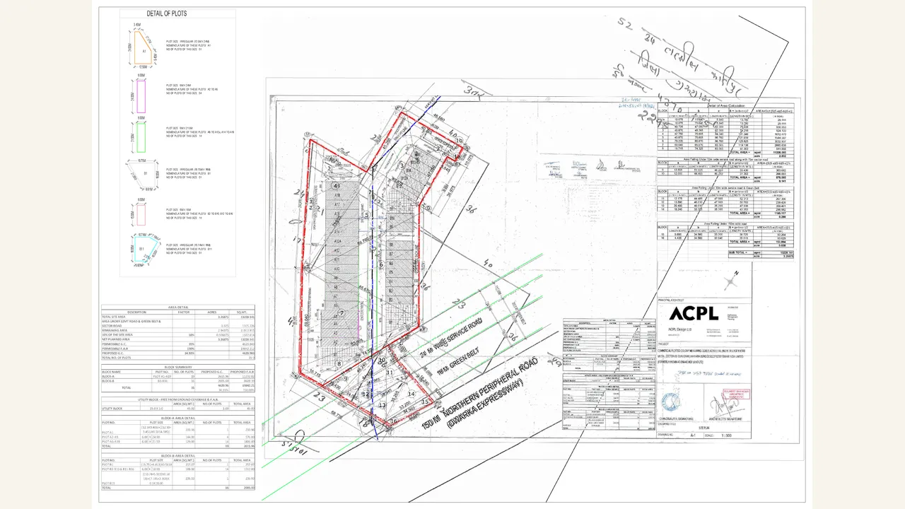 Authority-filed demarcation geometry for Emaar Business District 99