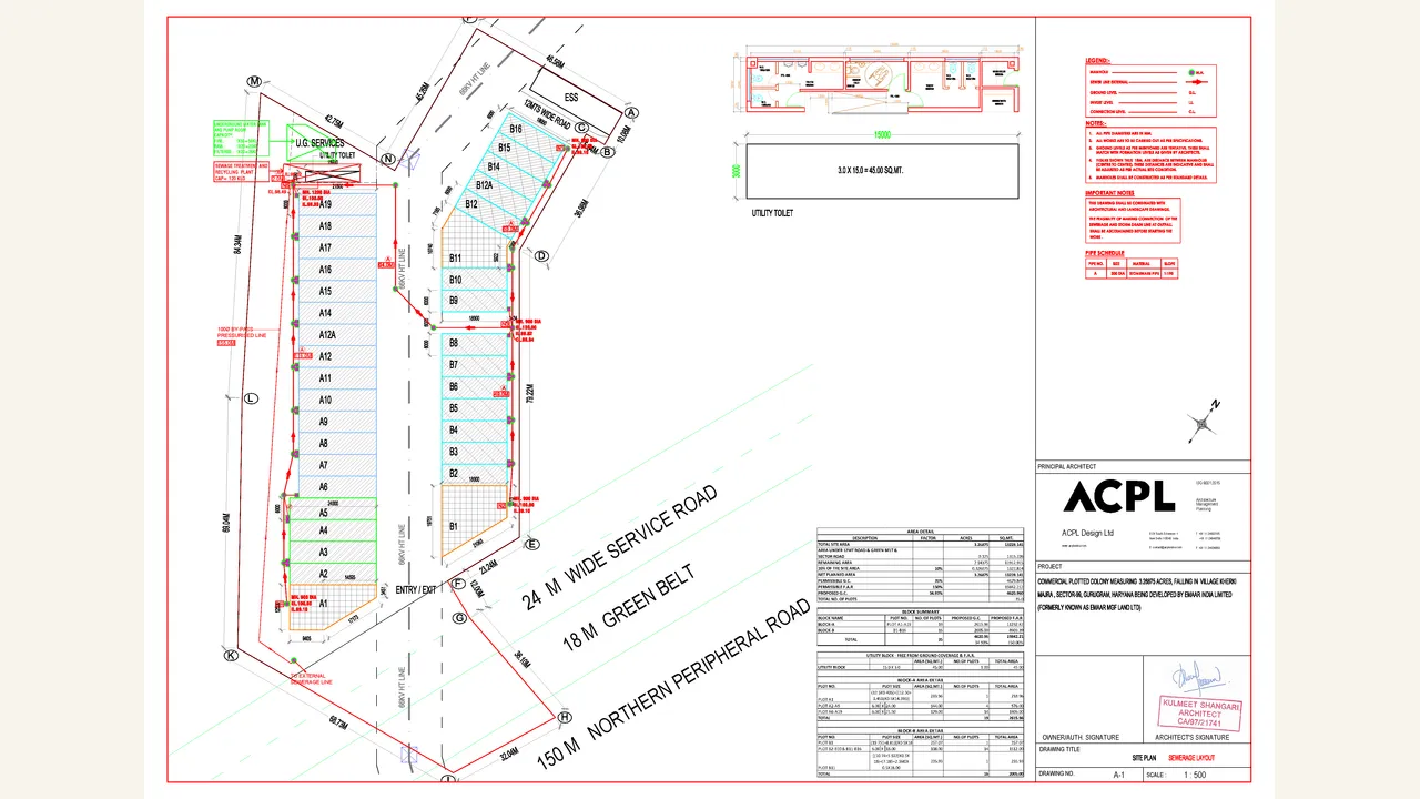 Authority-filed service and utility plans for Emaar Business District 99