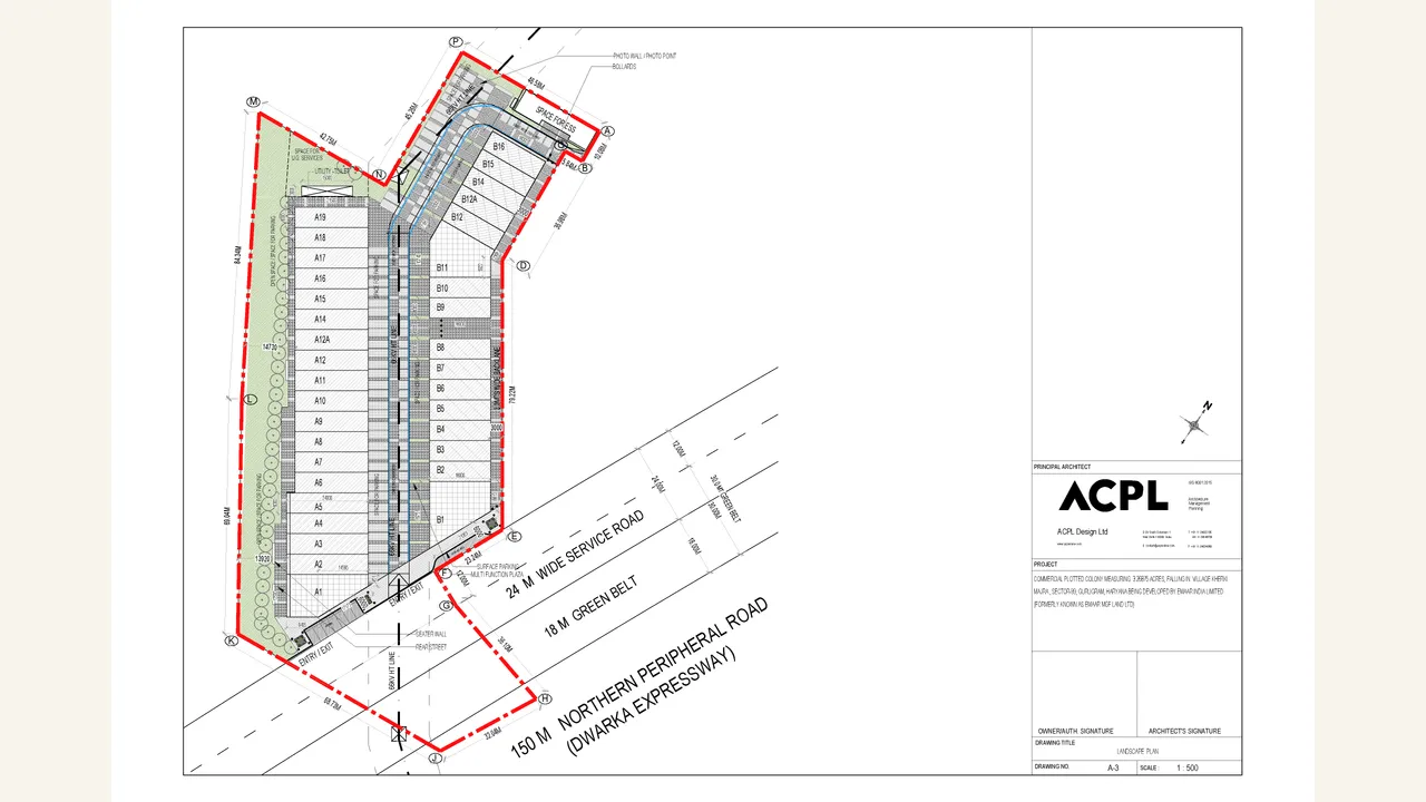 Authority-filed landscape plan for Emaar Business District 99