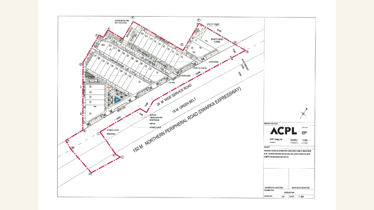 Authority-filed landscape plan for Emaar Business District 99 NXT