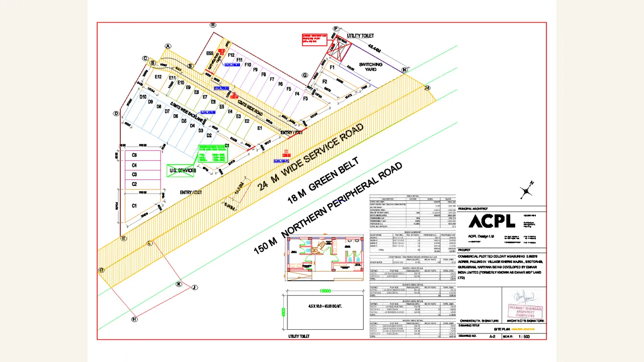 Authority-filed internal road plan for Emaar Business District 99 NXT