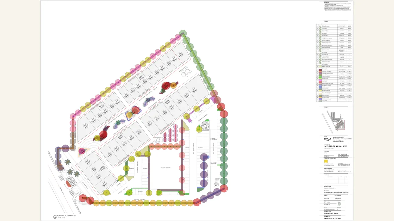 Authority-filed landscape plan for EBD 89 NXT