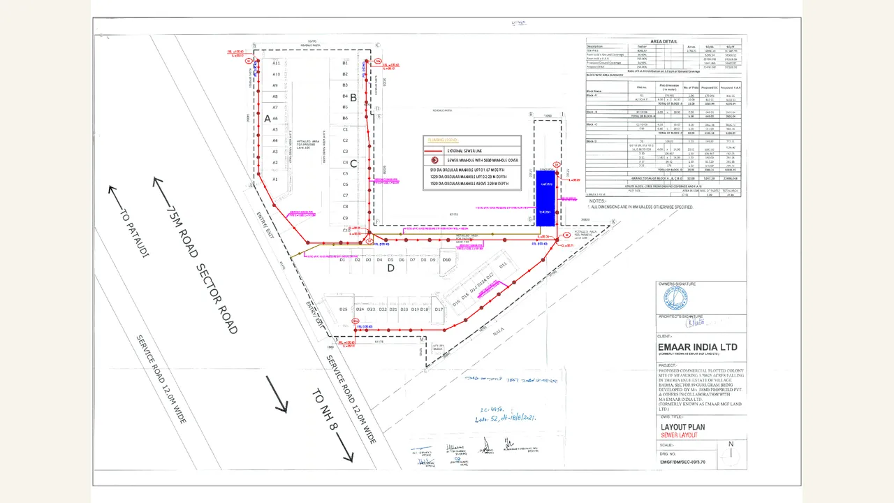 Authority-filed sewerage plan for EBD-89