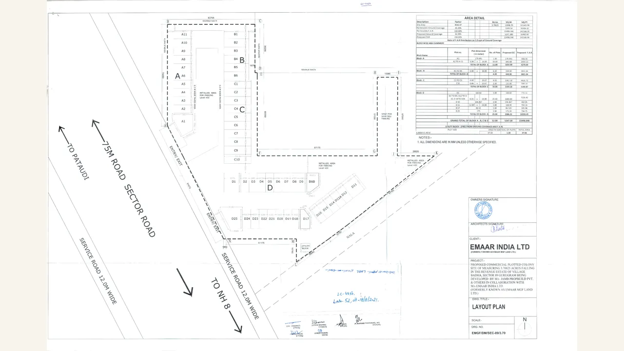 EMAAR BUSINESS DISTRICT (EBD-89) — approved plans