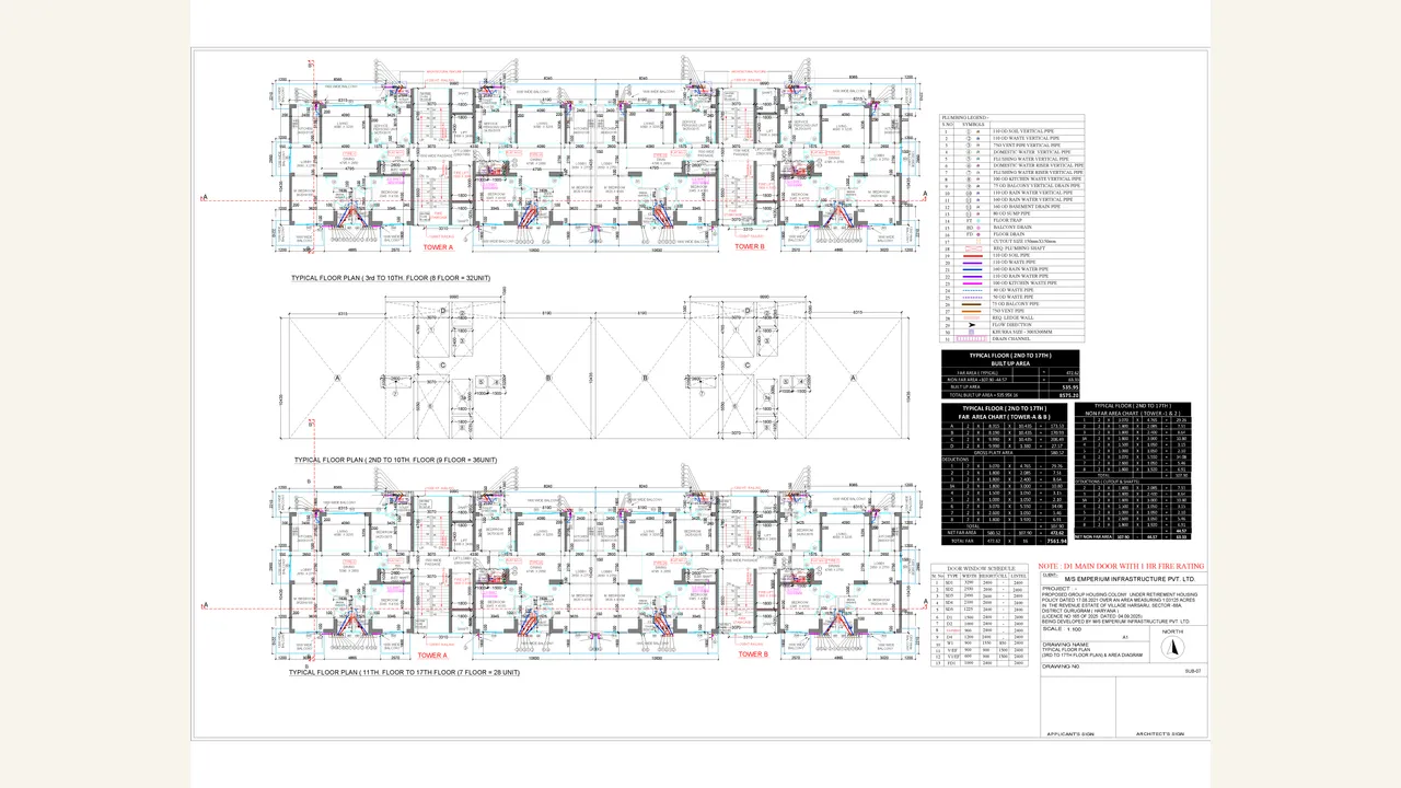 TYPICAL FLOOR 3RD TO 17TH FLOOR PLAN reviewed for EMPERIUM TITAN