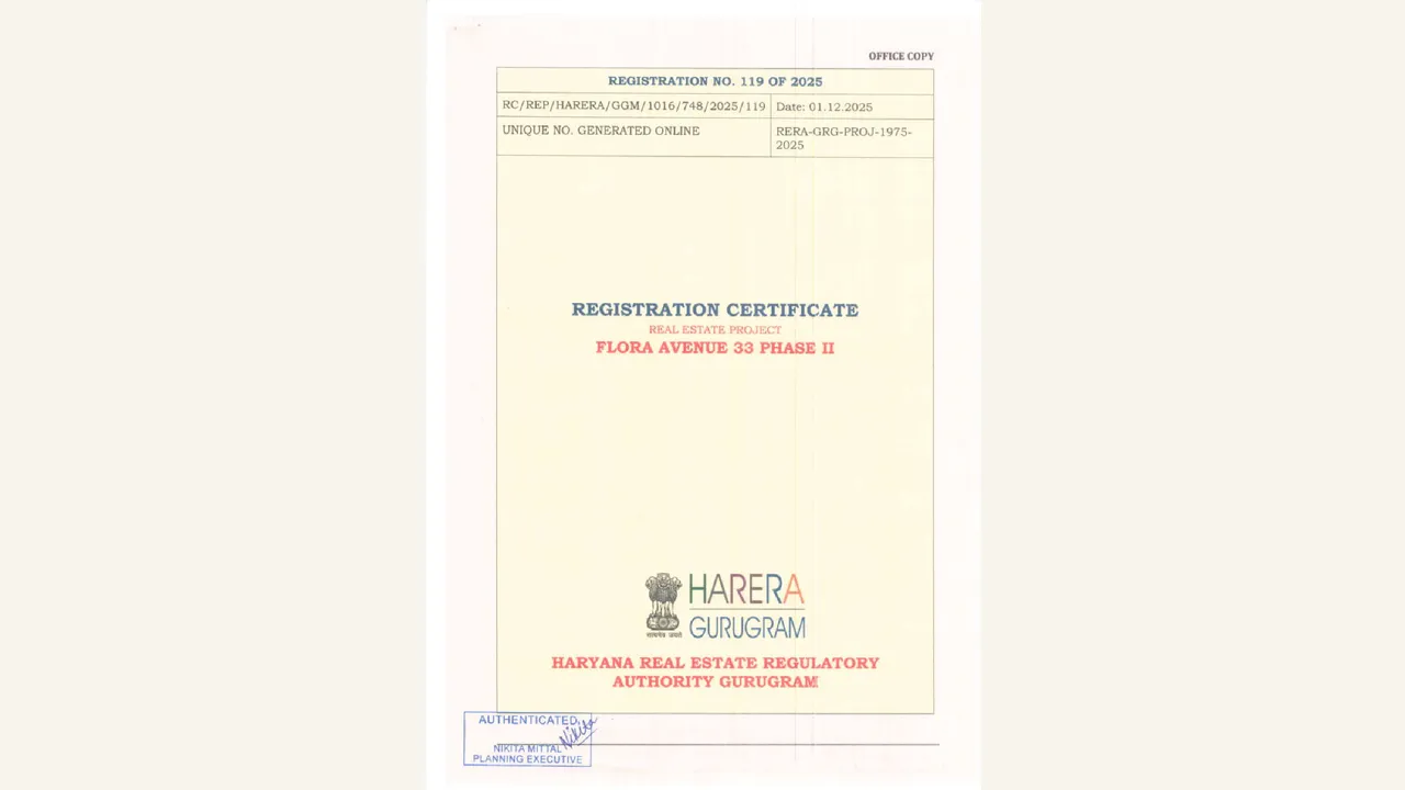 REGISTRATION CERTIFICATE — FLORA AVENUE 33 PHASE II — visually reviewed for FLORA AVENUE 33 PHASE II. Source-reviewed for FLORA AVENUE 33 PHASE II.