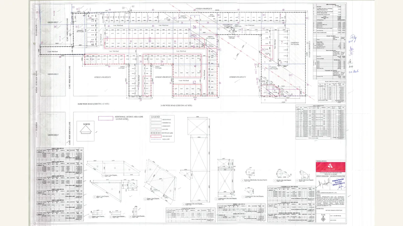 DEMARCATION PLAN — visually reviewed for FLORA AVENUE 33 PHASE III. Source-reviewed for FLORA AVENUE 33 PHASE III.