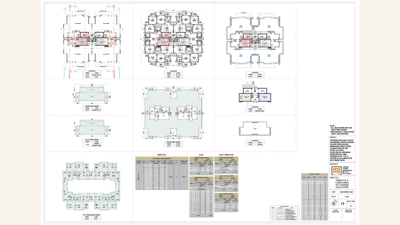 Authority-filed apartment floor plan for Towers 12 and 13 at Global Heights 89
