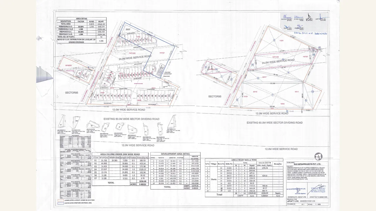 GLS COURTYARD Layout cum demarcation plan drawing PDF