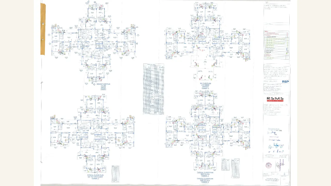 Tower 7 typical floor plan for GODREJ ARIA \u0026 101 (VOL. II)