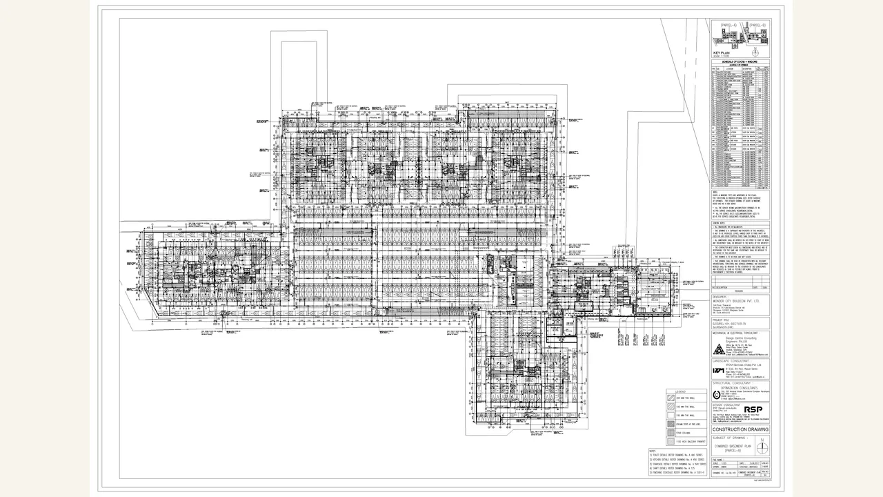 basement parking layout for GODREJ ARIA \u0026 101 (VOL. II)