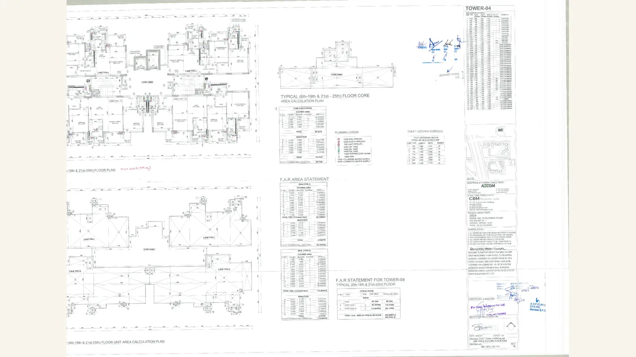 Upper-floor plans for Godrej Icon Tower 4
