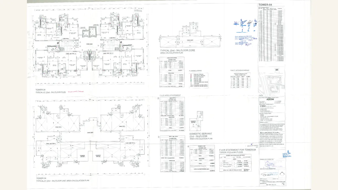 Typical floor plans for Godrej Icon Tower 4