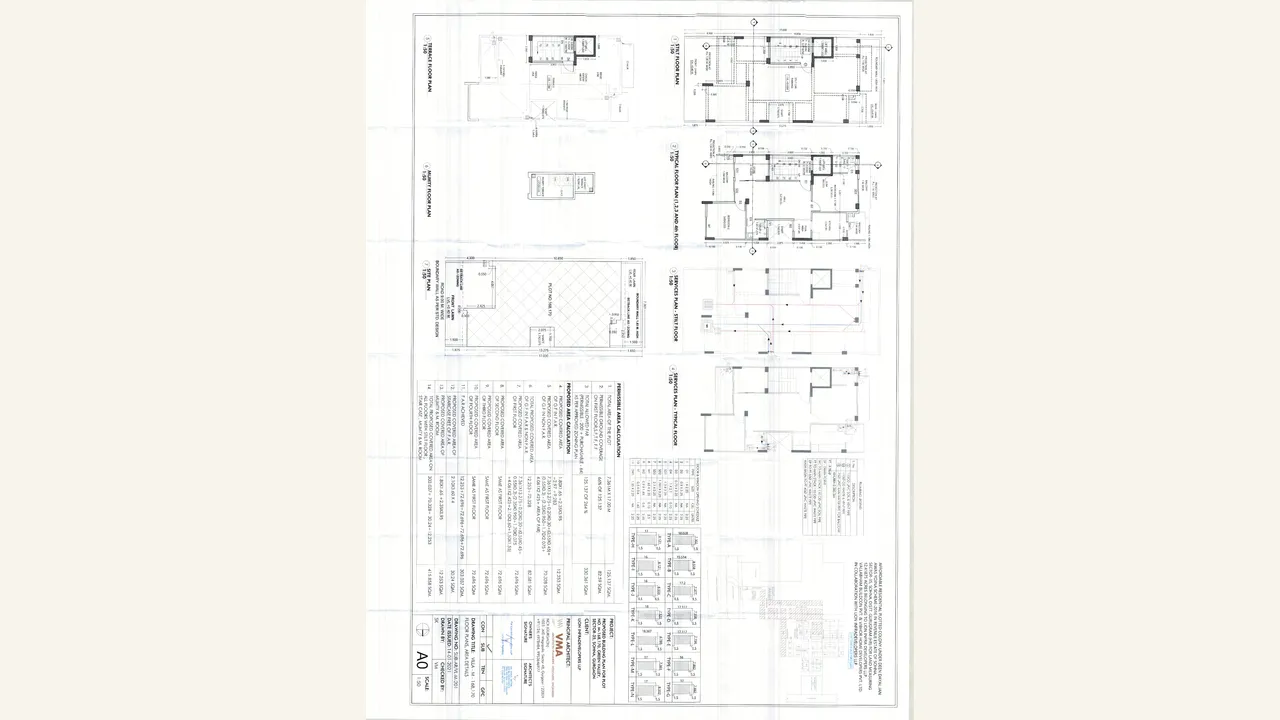 Authority-filed floor, terrace and site plans for Green Valley plots M-168 and M-170