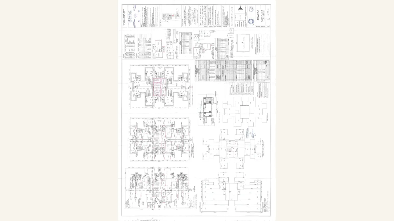 architectural floor-plan drawing for HANU RESIDENCY